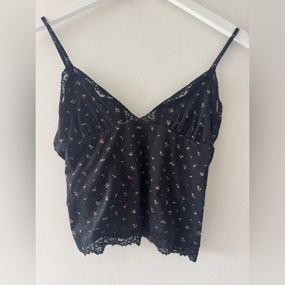 SKIMS Black Floral Fits Everyone Lace Tank L - Picture 5 of 5